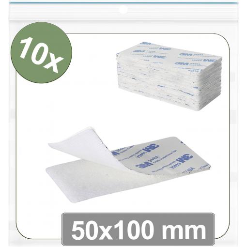 Quadrios 25CA676 kulaté suché zipy, lepicí, háčková a flaušová část, (d x š) 50 mm x 100 mm, bílá, 10 ks