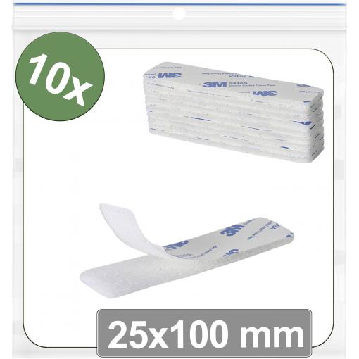Quadrios 25CA672 kulaté suché zipy, lepicí, háčková a flaušová část, (d x š) 25 mm x 100 mm, bílá, 10 ks
