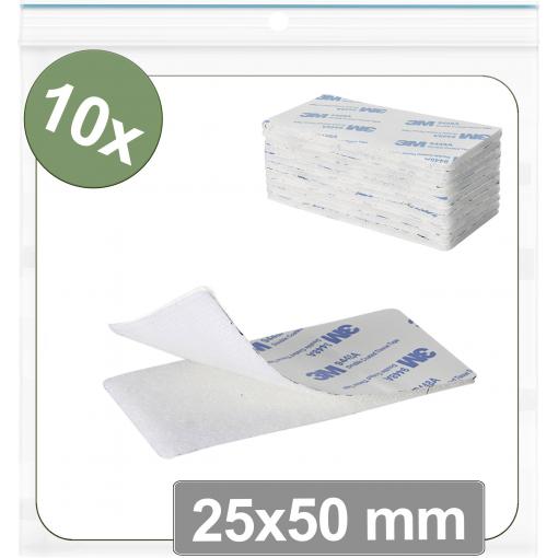 Quadrios 25CA671 kulaté suché zipy, lepicí, háčková a flaušová část, (d x š) 25 mm x 50 mm, bílá, 10 ks