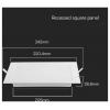 V-TAC 10486 VT-61018 LED panel, třída F (A - G), LED, 18 W, bílá