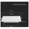V-TAC 10483 VT-61012 LED panel, třída F (A - G), LED, LED, 12 W, bílá