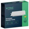 V-TAC 10480 VT-61006 LED panel, třída E (A - G), LED, pevně vestavěné LED, 6 W, bílá