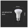 V-TAC 23898 LED Energetická třída (EEK2021) F (A - G) E27 Svítidlo, standardní 8.5 W = 60 W přírodní bílá (Ø x v) 63 mm x 100 mm nestmívatelné 1 ks
