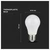 V-TAC 217349 LED Energetická třída (EEK2021) F (A - G) E27 klasická žárovka 10.5 W přírodní bílá (Ø x v) 60 mm x 110 mm 1 ks
