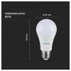V-TAC 217262 LED Energetická třída (EEK2021) F (A - G) E27 klasická žárovka 8.5 W = 60 W bílá (Ø x v) 60 mm x 108 mm 1 ks