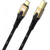 Oehlbach Kabel USB-C USB 2.0 USB-C®, USB-B zástrčka 2 m černá/zlatá stínění pletivem D1C9548