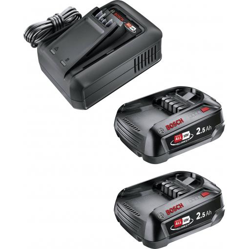 GARDENA 14914-20 Starter Kit QC AL 18V-44 + 2 x 2,5 Ah SoC akumulátor do nářadí a nabíječka 18 V 2.5 Ah Li-Ion
