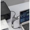 Renkforce RF-6861934 USB Hub 4 porty USB-A USB 3.0 5 GBit/s s hliníkovým krytem šedá RF-HUB-300