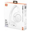 JBL Tune 530 sluchátka otevřená (On Ear) Bez kabelu, Bluetooth® bílá Redukce šumu mikrofonu složitelná telefon