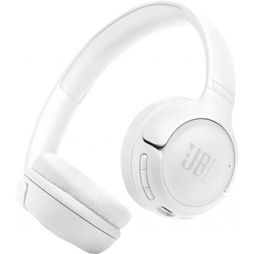 JBL Tune 530 sluchátka otevřená (On Ear) Bez kabelu, Bluetooth® bílá Redukce šumu mikrofonu složitelná telefon