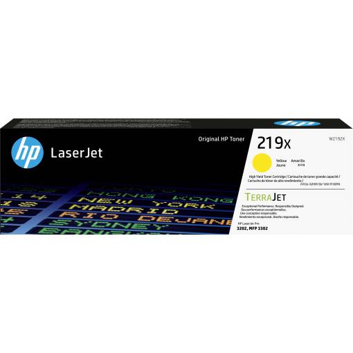 HP Toner HP 219X - Hohe Ergiebigkeit - Gelb - ori originál žlutá 2500 Seiten W2192X