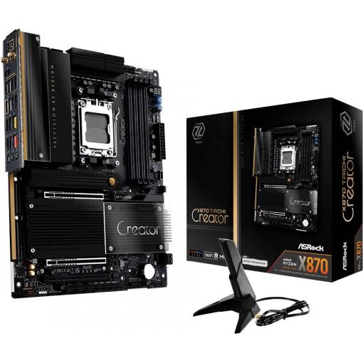 ASRock X870 Taichi Creator Základní deska Socket (PC) AMD AM5 Tvarový faktor ATX Čipová sada základní desky AMD® X870