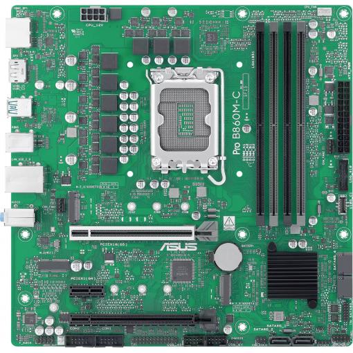 Asus PRO B860M-C-CSM Základní deska Socket (PC) Intel® 1851 Tvarový faktor Micro-ATX, Mini-ATX Čipová sada základní desky Intel® B860