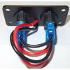 Spínací panel 73 × 35 mm hliníkový se 2 vypínači s prosvětlením