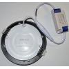Podhledové LED světlo 120 mm, 6 W, 4000 K, vestavné, černé