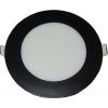 Podhledové LED světlo 120 mm, 6 W, 3000 K, vestavné, černé