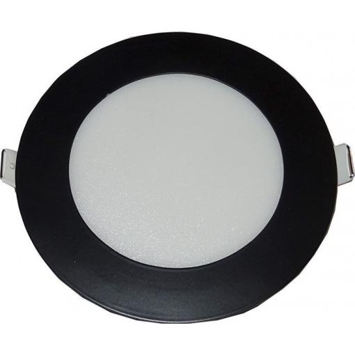 Podhledové LED světlo 120 mm, 6 W, 3000 K, vestavné, černé