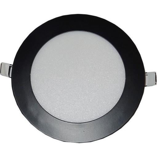 Podhledové LED světlo 9 W, 147 mm, 4000 K, vestavné, černé