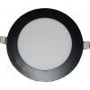 Podhledové LED světlo 9 W, 147 mm, 3000 K, vestavné, černé