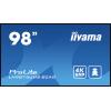 Iiyama 98 3840x2160, UHD IPS panel, Haze 25%, displej Digital Signage Energetická třída (EEK2021): F (A - G) 247.7 cm 97.5 palec 3840 x 2160 Pixel 24/7