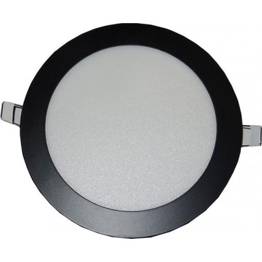 Podhledové LED svítidlo 15 W, 190 mm, 3000 K, vestavné, černé