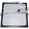 Podhledové LED svítidlo 15 W, 188×188 mm, 4000 K, vestavné, černé
