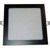 Podhledové LED svítidlo 15 W, 188×188 mm, 3000 K, vestavné, černé