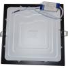 Podhledové LED svítidlo 18 W, 220×220 mm, 4000 K, vestavné, černé