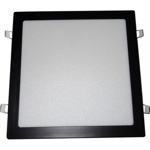 Podhledové LED svítidlo 30 W, 290 × 290 mm, 4000 K, vestavné, černé
