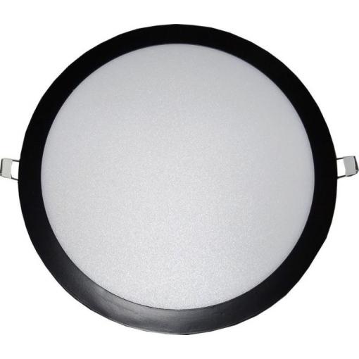 Podhledové LED svítidlo 30 W, 290 mm, 3000 K, vestavné, černé