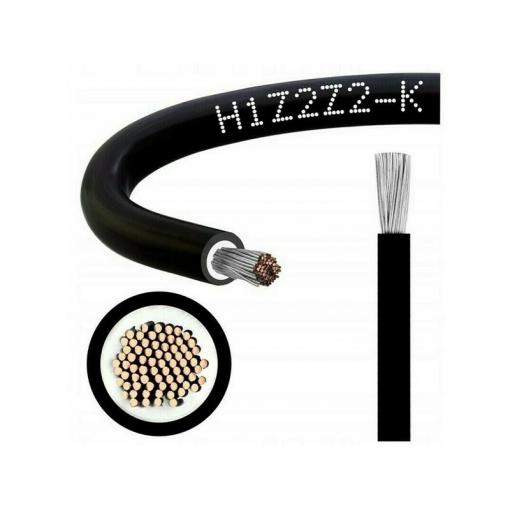 Solární kabel 10mm2, 1500V, černý, 500m