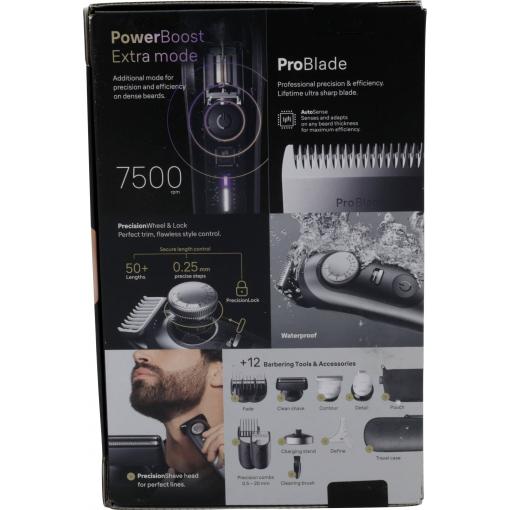 Braun Braun BT9560 Beardtrimmer Series 9 zastřihovač vousů, přesný zastřihovač omyvatelný černá, stříbrná