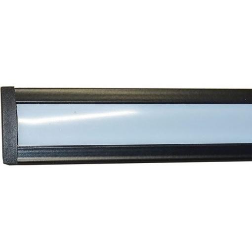 Hliníkový profil MS-508 pro LED pásku 8–10 mm, 1 m, černý