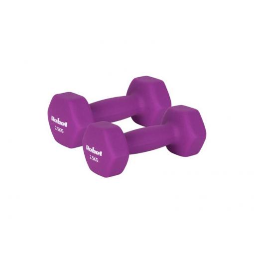 Sada činek z litiny a neoprenu HEX REBEL RBA-2330-2.5 2x2,5kg