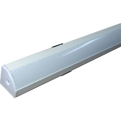 Hliníková rohová lišta MS-614 pro LED pásku 8–10 mm, 1 m, bílá