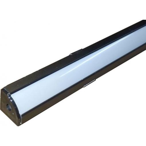 Hliníková rohová lišta MS-614 pro LED pásku 8–10 mm, 1 m, černá