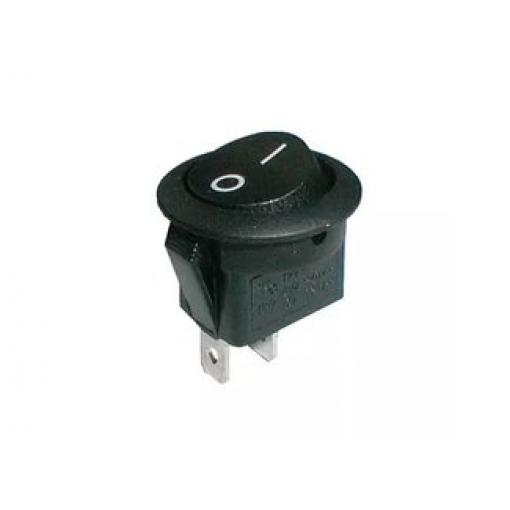 Přepínač kolébkový kul. 2pol./2pin ON-OFF 250V/6A černý 02620014