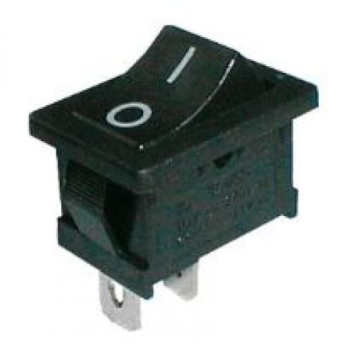 Přepínač kolébkový 2pol./2pin ON-OFF 250V/6A černý 0-I  02620010
