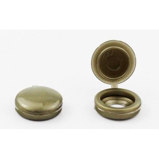 Kryty šroubů 5 mm, průměr 13 mm, zlaté, 100 ks