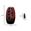 Keramický aromaterapeutický vodopádový kahan, 20 × 9 cm, červený + 10 vonných kuželů