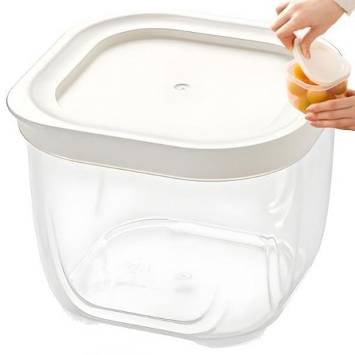 Dóza na potraviny s víkem, vzduchotěsná, 500 ml, bílá