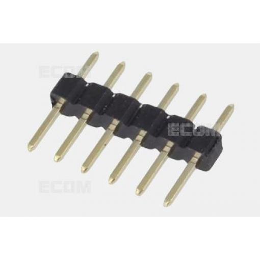 Kolíková lišta DS1025-01-1X6P8BV1-B, 1×6, 180°, Au