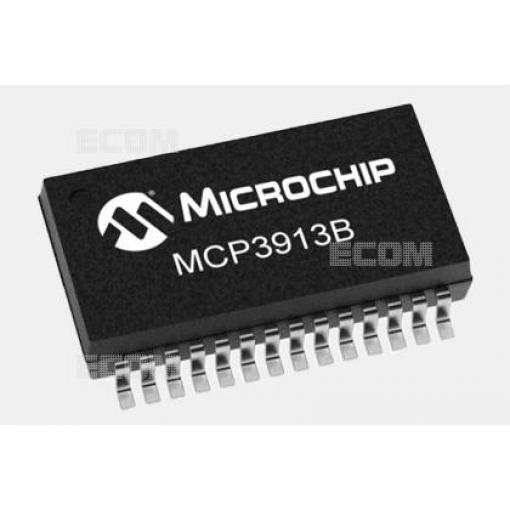 A/D převodník MCP3913BA1-E/SS, 24 bit, 6 kanálů, sigma-delta, SPI