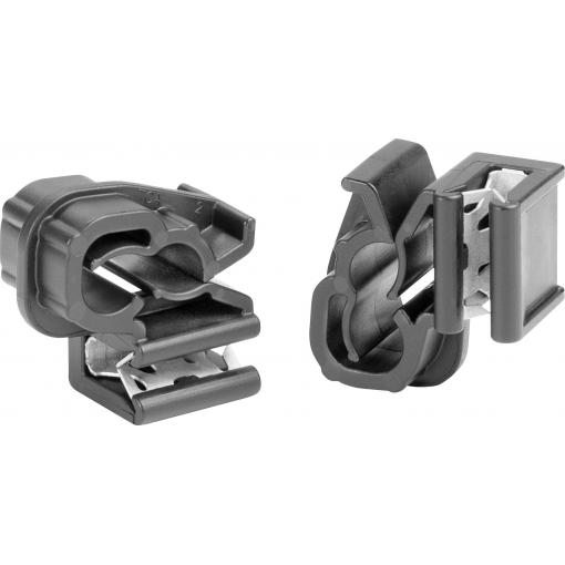 HellermannTyton EC1-3SPDHC6-7 upevňovací spona zástrčný 151-04387 Průměr kabelového svazku (rozsah) 5.8 do 6.8 mm černá 1 ks