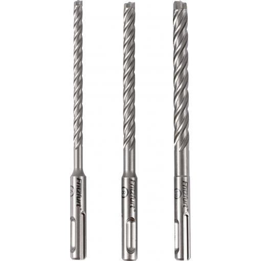 FRITZFURT 3161-2103 tvrdý kov sada příklepových vrtáků 3dílná 6 mm, 8 mm, 10 mm Celková délka 165 mm SDS plus 1 sada