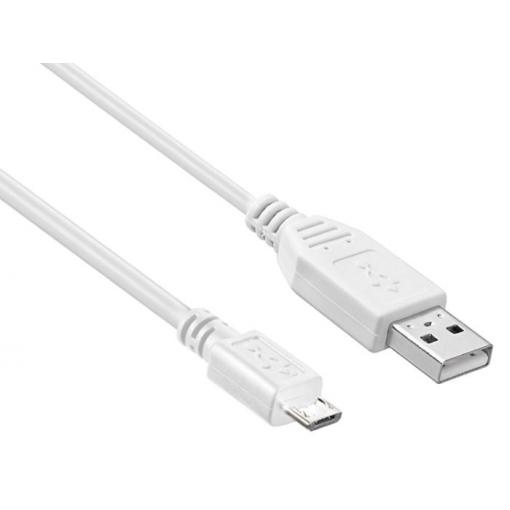 Kabel USB 2.0 A/Micro-USB, 3 m, bílý
