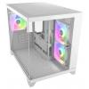Cougar FV150 mini tower PC skříň, herní pouzdro bílá boční okno