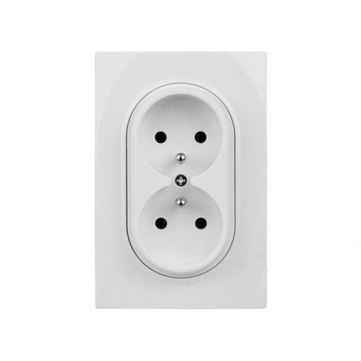 Dvojzásuvka ELECTROMALT OVA1029W OVAL