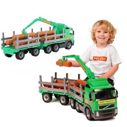 Dětské Volvo Auto návěs + nakládač 72 cm
