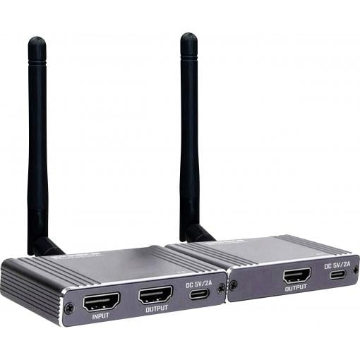 SpeaKa Professional SP-WLME-400 HDMI bezdrátový přenos (sada) 180 m 5 GHz 1920 x 1080 Pixel protažený výstup HDMI